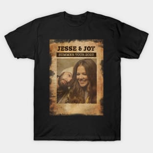 Vintage Old Paper 80s Style Jesse and Joy // summer tour 2023 T-Shirt